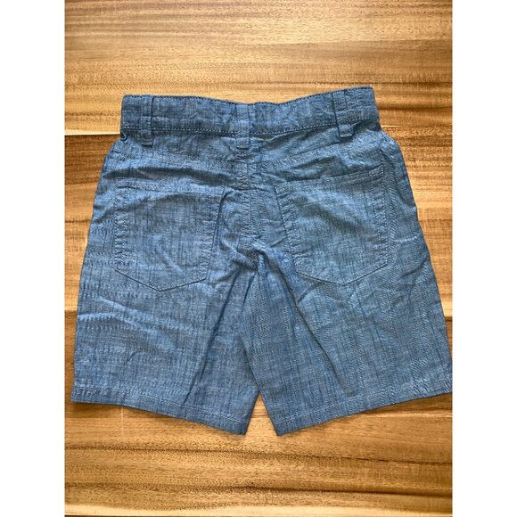 Cat & Jack Boys Chambray Blue Shorts w/ Pockets, Snap & Zip Closure Size 7 - Picture 3 of 11